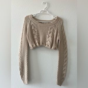 Cropped Knit Sweater
